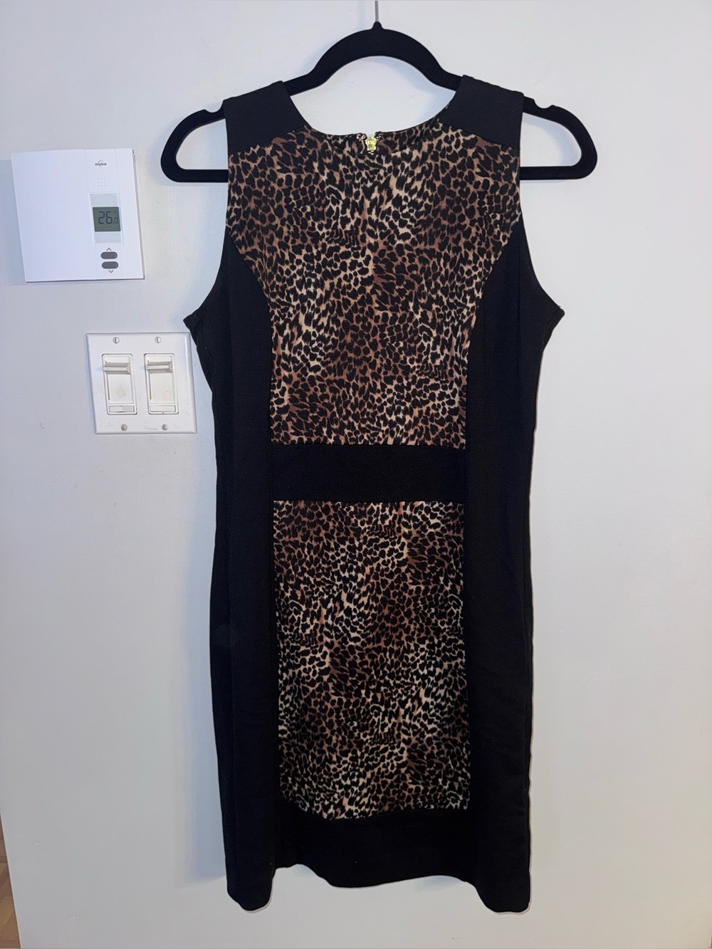 Michael Kors Sleeveless Leopard Print Panel  Dress Size 6